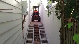 Mini Excavator - Thomas 85 skid steer. Tight access excavation, Sydney, Australia.