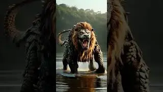 The Ultimate Predator Hybrid: Lion Meets Crocodile 🦁🐊