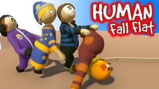 Vier Affen fliegen durch die LUFT | Human Fall Flat