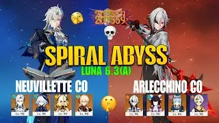 NEW ABYSS 🔥 NEUVILLETTE C0 (HYPERCARRY) & ARLECCHINO C0 (LUNAR CHARGE) | GENSHIN IMPACT MOBILE