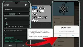 Add IOS style Dialogue box is any app