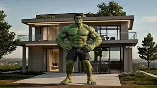 Hulk Builds Dream Modern Villa in Seconds | FASTEST HOUSE BUILD EVER | #hulk #construction #villa 
