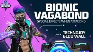 BIONIC VAGABOND BUNDLE AND TECHNOJOY GLOO WALL 😍#freefire #reddemcode #onetap #shortvideo