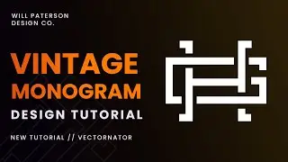 How To Easily Design A Vintage Monogram Logo 🚀
