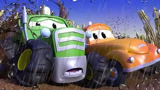 Tom the Tow Truck -  Ben the TRACTOR DAMAGED His Engine! Cars construction cartoon for children
