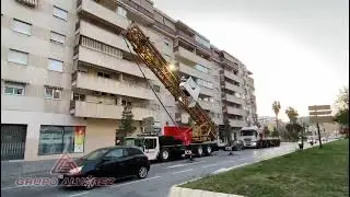 Gr&uacute;as &Aacute;lvarez, ha llevado a cabo una maniobra con su gr&uacute;a Liebherr MK80 en M&aacute;laga