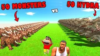 WHO has the STRONGEST TEAM in Animal Revolt Battle Simulator with SHINCHAN and CHOP