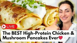 My Viral High-Protein Chicken & Mushroom Pancakes 🥞