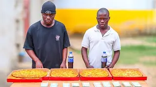 Pizza Eating Challenge: First Time Ever! 🍕🇹🇿 50,000 TZS On the Line!💰