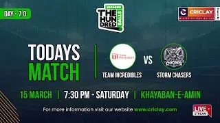 Today's Match - Team Incredibles vs Storm Chasers - Beginner League | Hundred Balls - Night 7.0 - P2