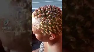 The Ultimate hook up for short hair...finger Coils with a burst of colors.