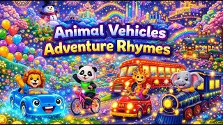 Animals Vehicles Rides Adventures | Animal Transportation Learning Video for Kids | Fun Ride Song