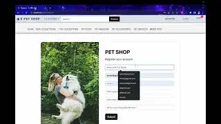 E Pet shop project video