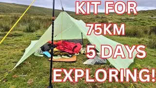 What I took for a SUMMER five day 75km Dartmoor