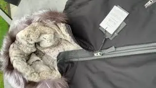 Mackage Fulton fur bomber jacket with silverfox + grey rabbit black ǀ Jacke schwarz Silberfuchs