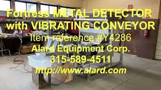 FOOD METAL DETECTOR with VIBRATING CONVEYOR, 24x3 opening, stainless steel, Y4286
