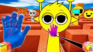СПРУНКИ В ЛАБИРИНТЕ ГОНЯЮТСЯ ЗА НАМИ SPRUNKI NEXTBOT В Garry's Mod Sandbox