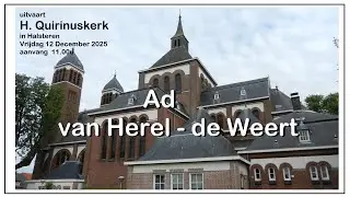 Halsteren,  H. Quirinuskerk,  12 december 2025, uitvaart Ad van Herel- de Weert, 11.00 uur