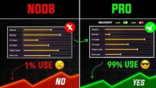 Noob and PRO Sensitivity || GOD LEVEL HEADSHOT || AIM LOCK || ONLY ONE TAP #freefire #shorts