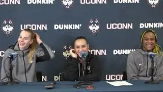 UConn WBB vs Depaul Postgame: Dorka Juhasz, Nika Muhl, Aaliyah Edwards