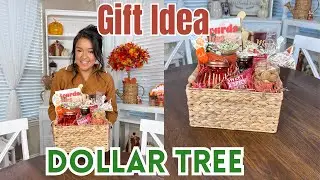Dollar Tree Fall Thanksgiving Gift Basket | Affordable gift idea