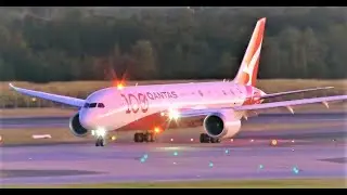 Qantas 787-9 100th Anniversary Livery SUNRISE Landing at Brisbane
