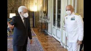 Quirinale, Mattarella incontra l’Ammiraglio di Squadra Giuseppe Cavo Dragone