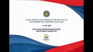 Local Source Code Review of the AES for the 2025 BARMM Parliamentary Elections