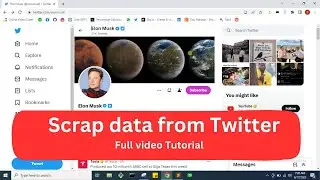 Scrap data from Twitter | Scrap tweets and Followers data | Elon Musk