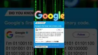 Did you know? Google's first tweet in 2009 was in binary and said 