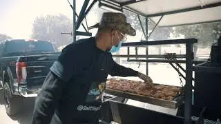 Warren G grills for ballers in San Bernadino with Sniffin Griffin's BBQ