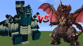 king titan warden vs destoroyah - Minecraft mob battle - titan battle @minecraft  #minecraft1