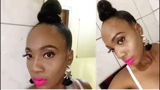 Soft eyes and Bold Pink Lips