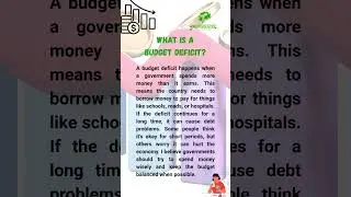 What is a Budget Deficit? #budget#mindecho #english #alittlebitofeverything