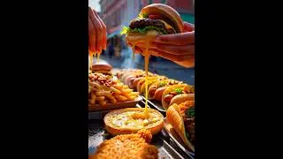 Cheesy, Crispy, Juicy 😍  Street Food!#USAFood #StreetFood #FoodPorn #YTShorts #ViralEats #FoodLovers