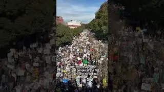 Over 100,000 people attend Portlands no kings protest #portland #oregon #protest #ice #nokings
