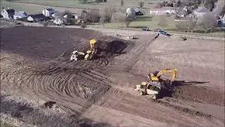 Heavy plant on site in Lowick Northumberland