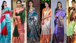 Long border saree's and thick border silk saree's heavy party wear Saree collection