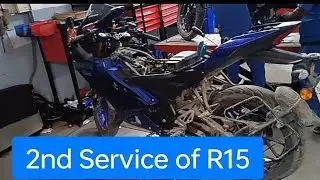2nd Free service of Yamaha R15 V4| second service after 4500km | Total cost