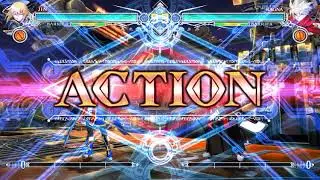 BlazBlue Centralfiction gameplay: Jin vs Ragna
