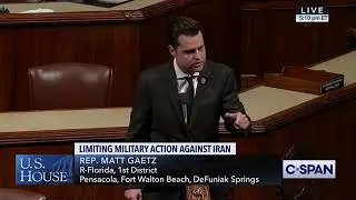 Matt Gaetz on War Powers Vote