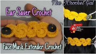 Ear Saver Crochet | Face Mask Extender Crochet | Crochet ideas