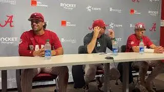 Alabama Baseball's Rob Vaughn, Evan Sleight, and Justin Lebron After 14-5 Win Over Samford
