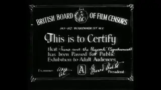 BBFC Rating Card (A)/British International Pictures Ltd. (1930)
