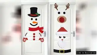 Christmas Door Window Stickers Felt Cloth Cartoon Snowman Santa Claus Elk Wall Sticker for Winter Xm