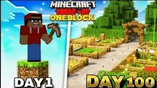SURVIVING 100 DAYS on One Block Hardcore! (Everything turned GOLD)