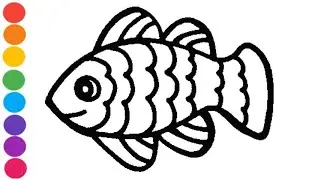 🐠🐟how to draw Fish drawing easy beautiful Fish colour painting step by step Fish drawing animals art