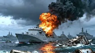 Военные корабли НАТО тонут! Более 30 российских истребителей потопили десятки военных кораблей НАТО