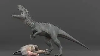 DINOSAUR FIGHT - Irex vs Spinosaurus animation short  scene - creature animation