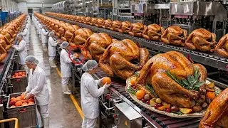 How Roasted Turkey is Produced in Factories | Full Industrial Process